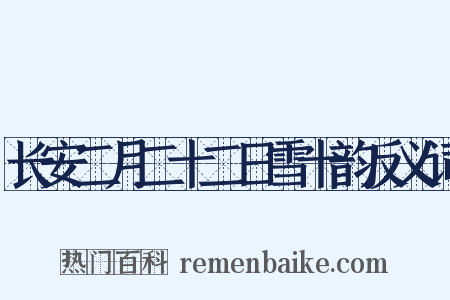 长安二月二十二日雪十韵反义词是什么意思的图片